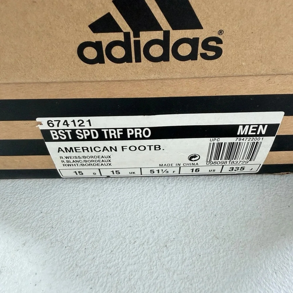 Vintage Adidas Boost Speed Turf Pro‎ American Football Shoes Men's Size 16 NIB
